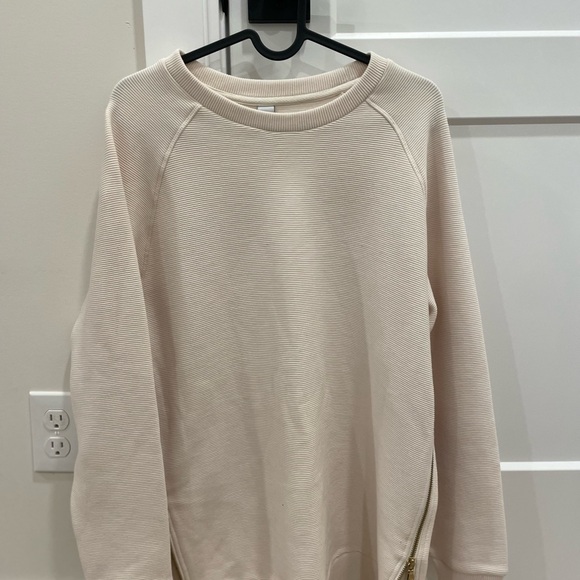 Varley Cream Side Zip Sweatshirt - Picture 3 of 12